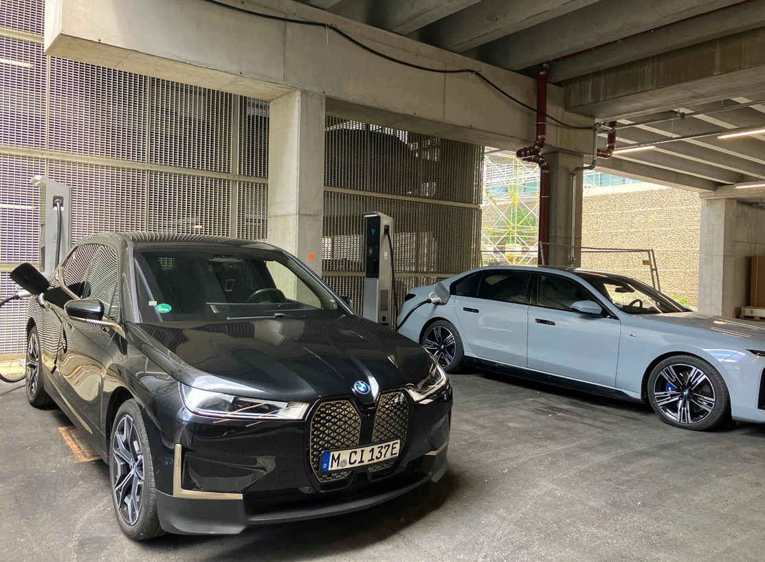 TELD brochure reference: BMW headquarters liquid-cooling charging test station, Europe